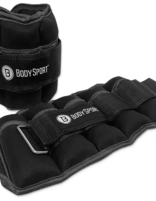 Load image into Gallery viewer, 1 Pound – 5 Pound Black/Black Adjustable Ankle Weights for Men, Women, and Kids – Workout Aid for Added Resistance
