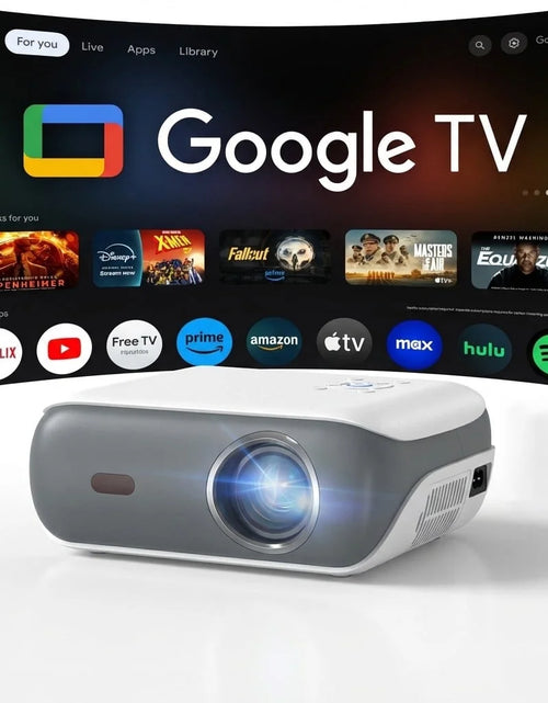 Load image into Gallery viewer, 4K Supported Google TV Projector,Google Officially Licensed,Dolby Audio,Electric Focus &amp; Auto Vertical Keystone

