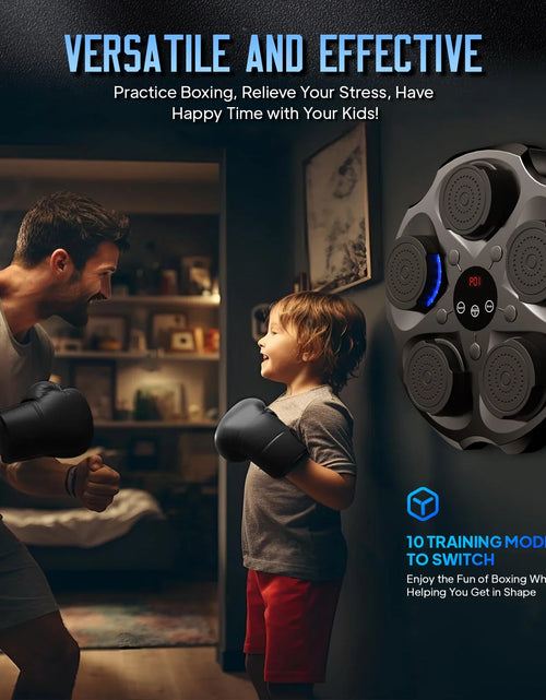 Load image into Gallery viewer, Music Boxing Machine with Boxing Gloves, Wall Mounted Smart Bluetooth Music Boxing Trainer, Electronic Boxing Target Workout Punching Equipment for Home, Indoor and Gym
