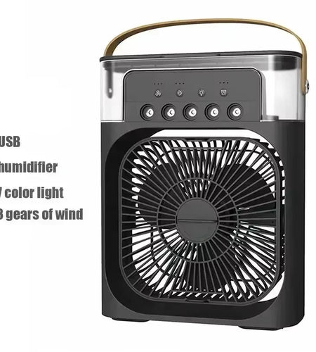 New 3 in 1 Fan Air Conditioner Household Small Air Cooler LED Night Light Portable Humidifier Air Adjustment Fan Office Home Fan