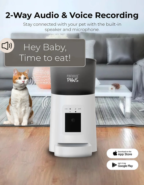 Load image into Gallery viewer, Smart HD Automatic Pet Feeder, 6L Dry Food Capacity, 1080P Camera, 2-Way Audio, Scheduled Meals, Backup Power, Easy to Clean, Anti-Jam Design for Cat and Dog, White
