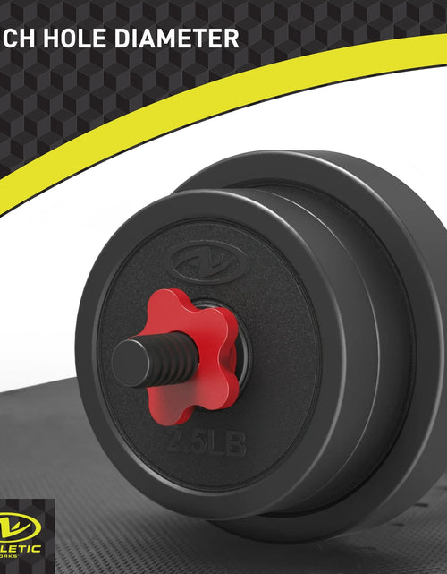 Load image into Gallery viewer, 40LB 5 in 1 Adjustable Dumbbell Set , Fitness Exercises for Home Gym, Black, 1-Inch Holes Fit Standard Sized Bar
