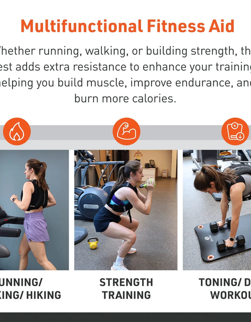 Load image into Gallery viewer, Weighted Vest, 15 Lb. - Adjustable Fitness Vest for Strength Training, Running, Walking, and Endurance Workouts
