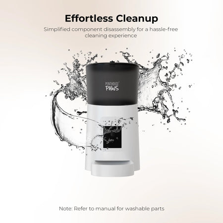 Smart HD Automatic Pet Feeder, 6L Dry Food Capacity, 1080P Camera, 2-Way Audio, Scheduled Meals, Backup Power, Easy to Clean, Anti-Jam Design for Cat and Dog, White