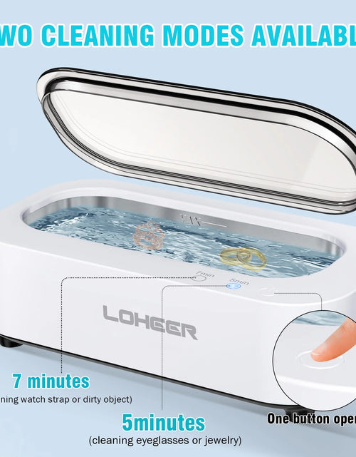 Load image into Gallery viewer, Ultrasonic Jewelry Cleaner, 12Oz 48Khz Ultrasonic Cleaner for Rings, Glasses, Jewelry
