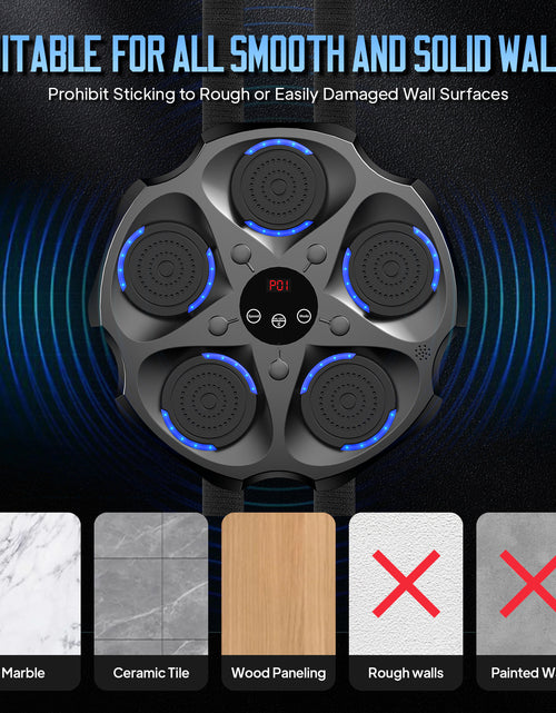 Load image into Gallery viewer, Music Boxing Machine with Boxing Gloves, Wall Mounted Smart Bluetooth Music Boxing Trainer, Electronic Boxing Target Workout Punching Equipment for Home, Indoor and Gym
