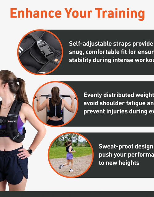 Load image into Gallery viewer, Weighted Vest, 15 Lb. - Adjustable Fitness Vest for Strength Training, Running, Walking, and Endurance Workouts
