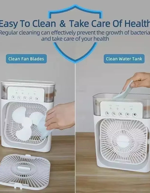 Load image into Gallery viewer, New 3 in 1 Fan Air Conditioner Household Small Air Cooler LED Night Light Portable Humidifier Air Adjustment Fan Office Home Fan
