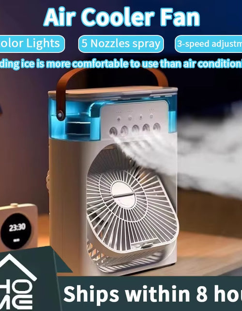 Load image into Gallery viewer, New 3 in 1 Fan Air Conditioner Household Small Air Cooler LED Night Light Portable Humidifier Air Adjustment Fan Office Home Fan

