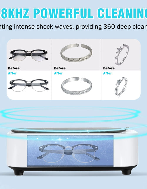 Load image into Gallery viewer, Ultrasonic Jewelry Cleaner, 12Oz 48Khz Ultrasonic Cleaner for Rings, Glasses, Jewelry
