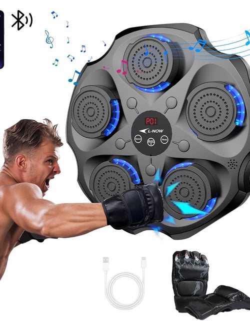 Load image into Gallery viewer, Music Boxing Machine with Boxing Gloves, Wall Mounted Smart Bluetooth Music Boxing Trainer, Electronic Boxing Target Workout Punching Equipment for Home, Indoor and Gym
