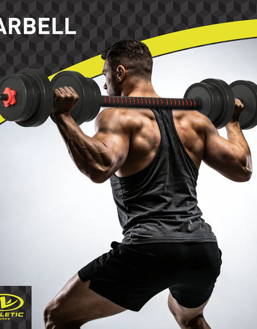 Load image into Gallery viewer, 40LB 5 in 1 Adjustable Dumbbell Set , Fitness Exercises for Home Gym, Black, 1-Inch Holes Fit Standard Sized Bar
