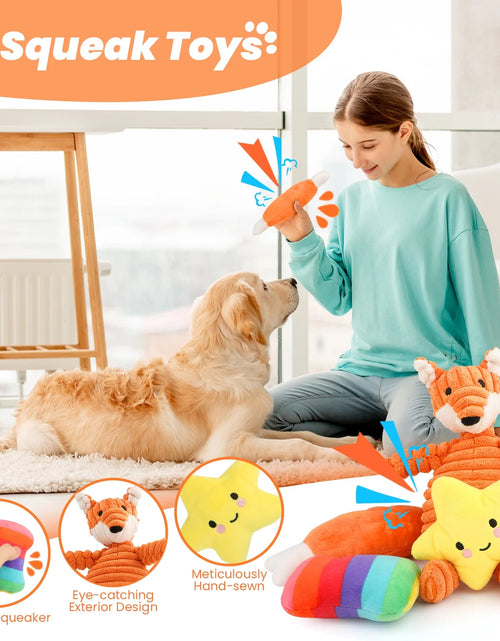 Load image into Gallery viewer, Dog Toys for Small Dogs ,10 Pack Puppy Chew Toys for Teething and Training with Plush Squeaky Toys, Treat Ball and Rope Toys to Keep Them Busy
