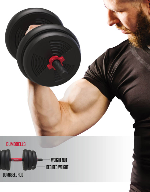 Load image into Gallery viewer, Smartbell Gym, 60 Lbs. 4-In-1 Adjustable Interchangeable Dumbbell, Barbell, and Kettlebell Weight Set, Black
