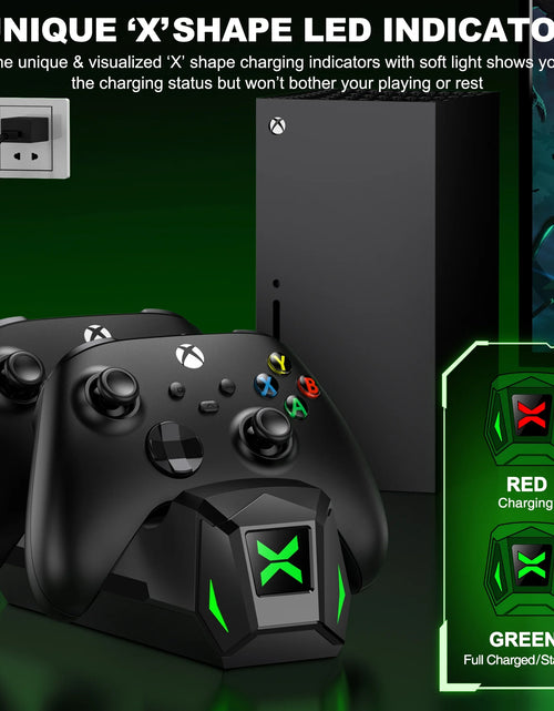 Load image into Gallery viewer, Xbox Controller Charger Station with 2*5520Mwh Rechargeable Battery Pack for Xbox Series X/ Series S/Xbox One,Black
