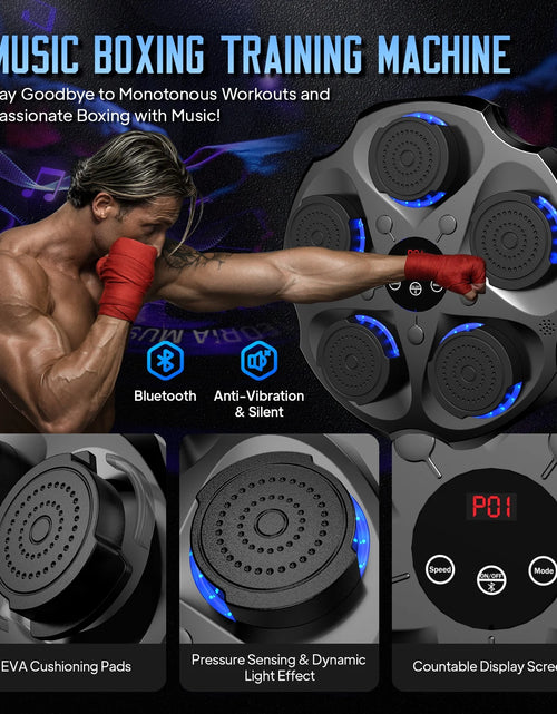 Load image into Gallery viewer, Music Boxing Machine with Boxing Gloves, Wall Mounted Smart Bluetooth Music Boxing Trainer, Electronic Boxing Target Workout Punching Equipment for Home, Indoor and Gym
