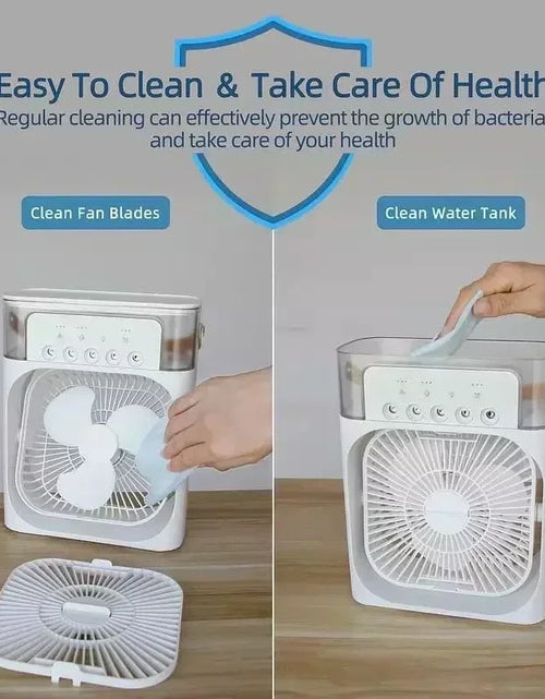 Load image into Gallery viewer, New 3 in 1 Fan Air Conditioner Household Mini Air Cooler LED Night Light Portable Humidifier Air Adjustment Fan Office Home Fan

