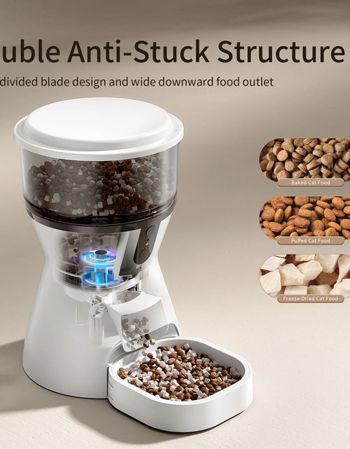 Load image into Gallery viewer, Automatic Cat Feeders 2.4G Wifi, Automatic Dog Food Dispenser, Timed Pet Feeder with 10S Dining Voice Record, 20 Cups/4L Smart Pet Feeder, Auto Pet Feeder for Cats and Small Dogs
