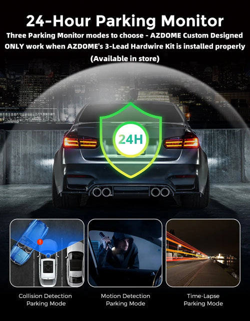 Load image into Gallery viewer, 3 Channel Dash Cam with 4K Wifi , Dual Front and Rear for Car 4K+1080P Free 64GB Card, Built-In GPS 24H Parking Mode IR Night Vision WDR 3.19" IPS, Max up Support to 256GB, Easy to Install
