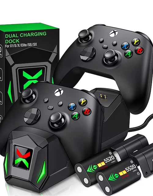 Load image into Gallery viewer, Xbox Controller Charger Station with 2*5520Mwh Rechargeable Battery Pack for Xbox Series X/ Series S/Xbox One,Black
